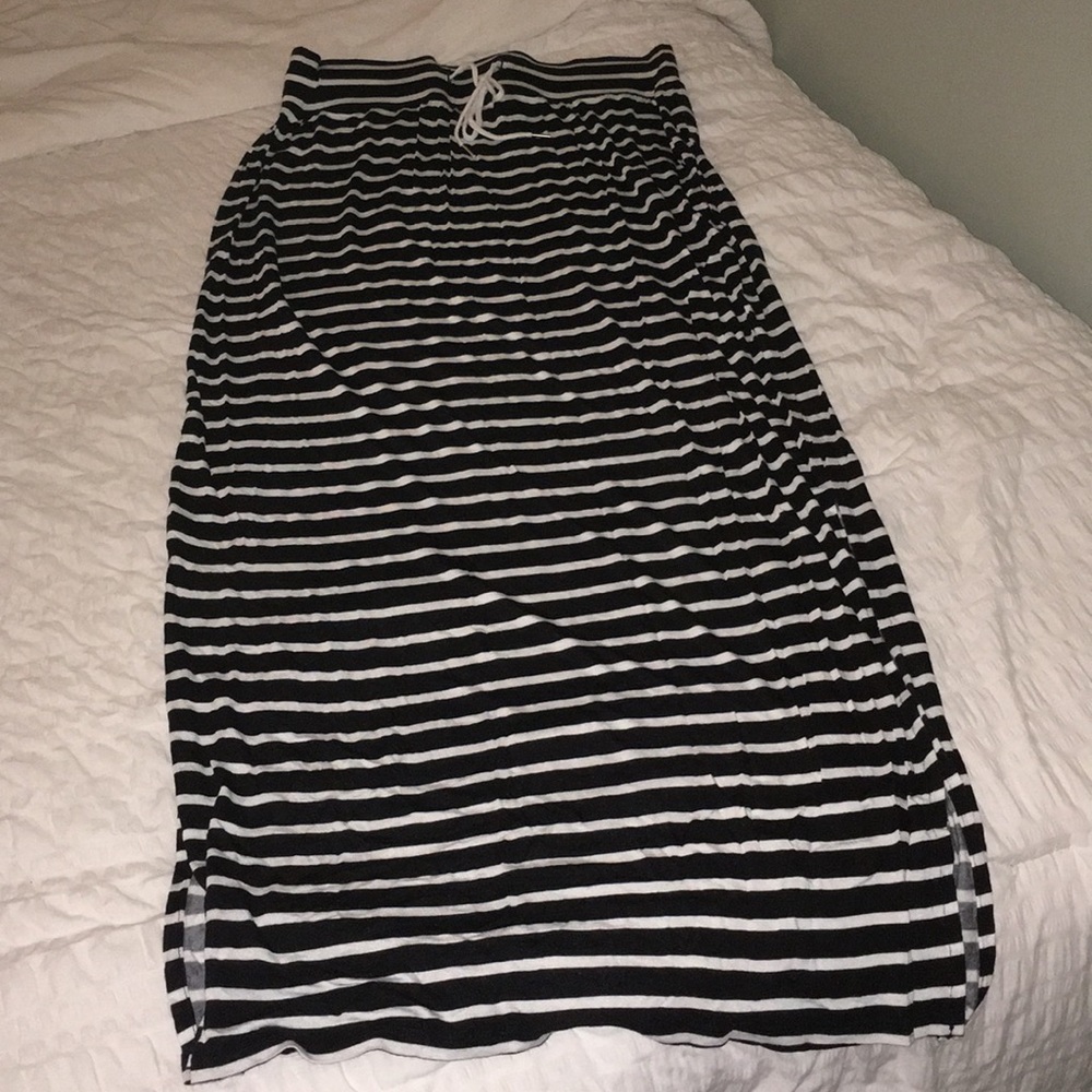 Striped maxi skirt